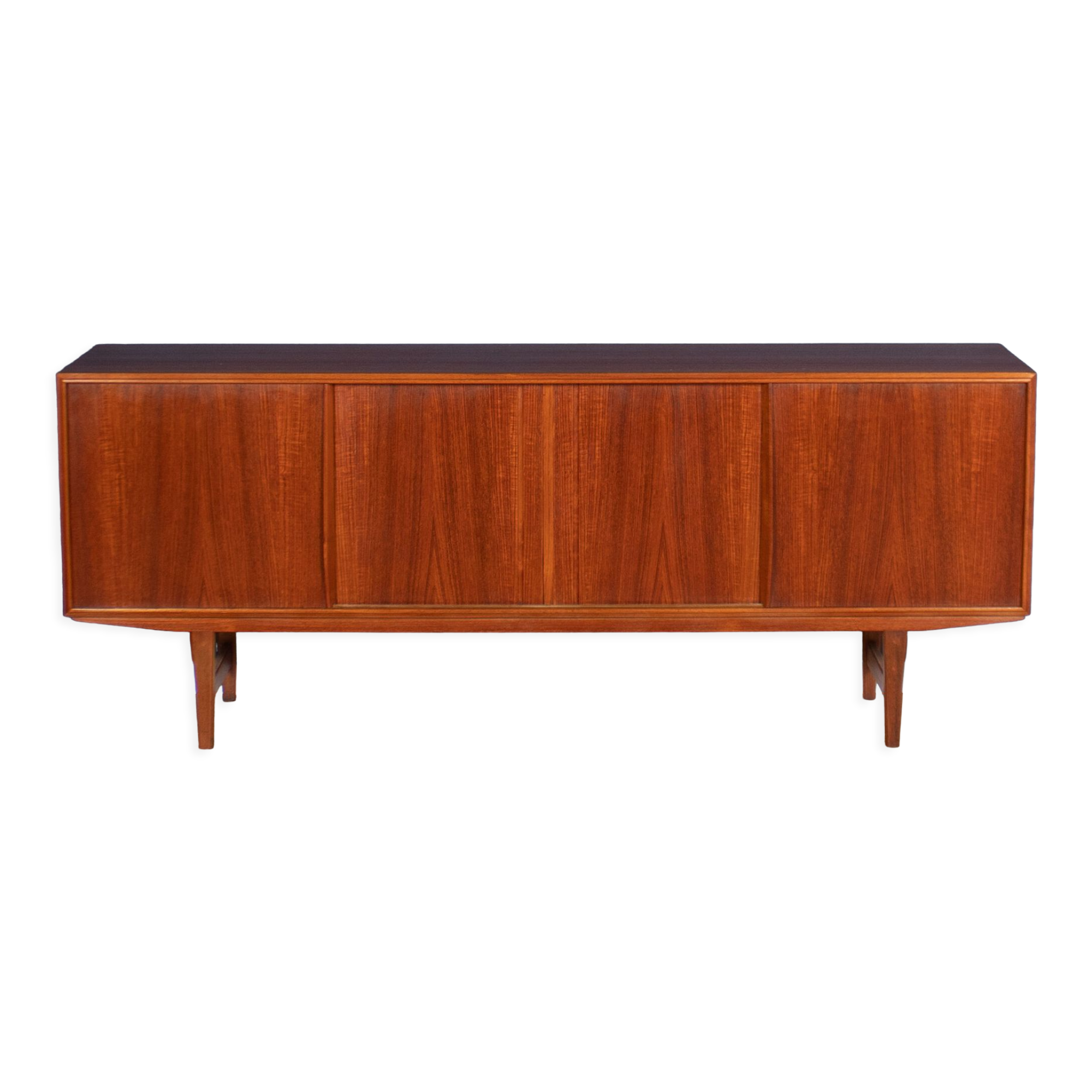 Teak 1960s mid century long Danish sideboard