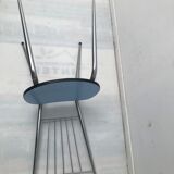 Lot de 4 chaises métal chromé années 70