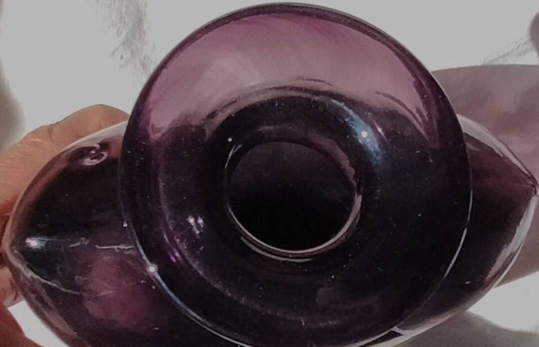 Vintage Amethyst Shoulder Vase design Kjell Engman for Kosta Boda