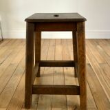 1950s wooden workshop stool