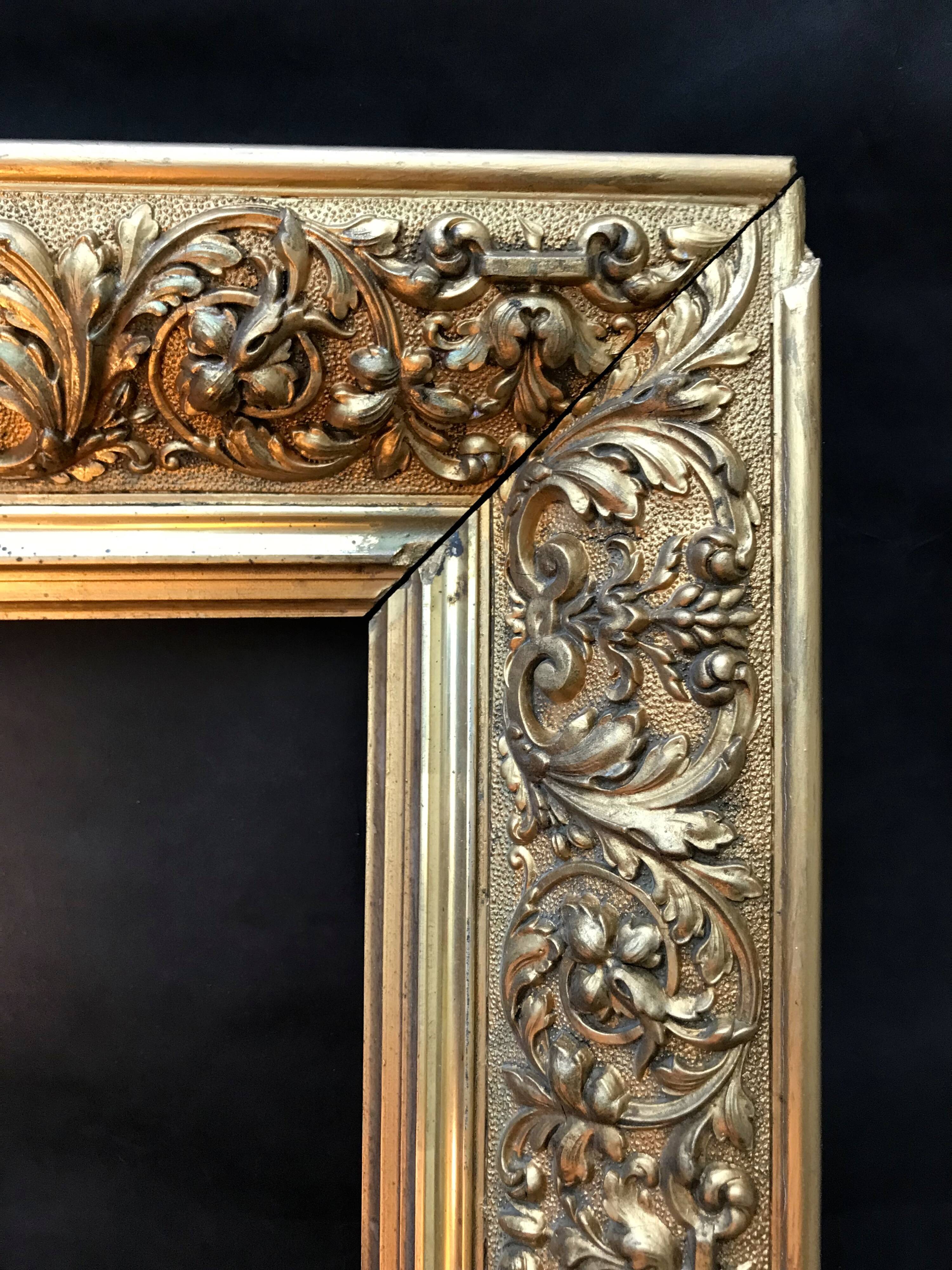 Lot De 3 Cadres Stucks Dorés Style Art Déco - Fabriqués En France, Bois