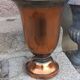 Art Deco tulip lamp in copper metal, 42.5cm from the 1930s.