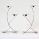 Palm Beach Modern style silver-plated chandeliers 1970