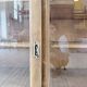 XXL 3m pine and oak display cabinet with glass doors