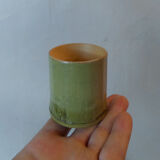 bamboo teapot service and folk art cups
