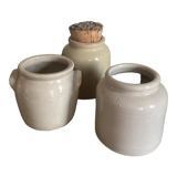 Unbleached ceramic pots