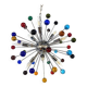 Contemporary Multicolor “Star” Glass Sputnik Gold Chandelier