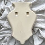 Antique wall fountain in ironstone, "Spring" Gien earthenware, late 19th century