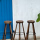 Set of 3 wooden stools