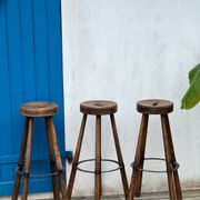 Set of 3 wooden stools