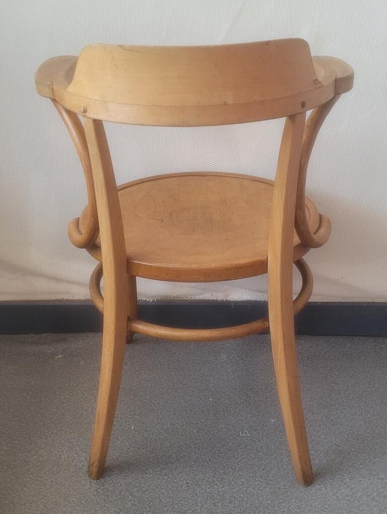 Wooden office bistro armchair