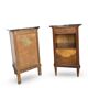 Tables de chevet italiennes en placage d'acajou avec de splendides
