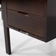 Canaan desk in wood and leather by Marcel Breuer for Gavina, Italy 1950s.