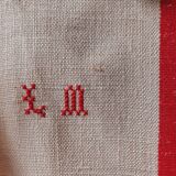 5 linen tea towels never served monogram