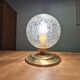 Vintage globe table lamp in molded glass
