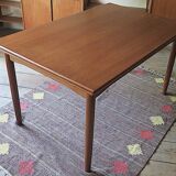 Large mid century teak extendable dining table 244 x 90 cm, Denmark 1960s
