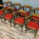 Série de 8 chaises en bois courbé vers 1940
