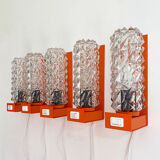 Lamp / wall lamp metal orange diamond globe 70s