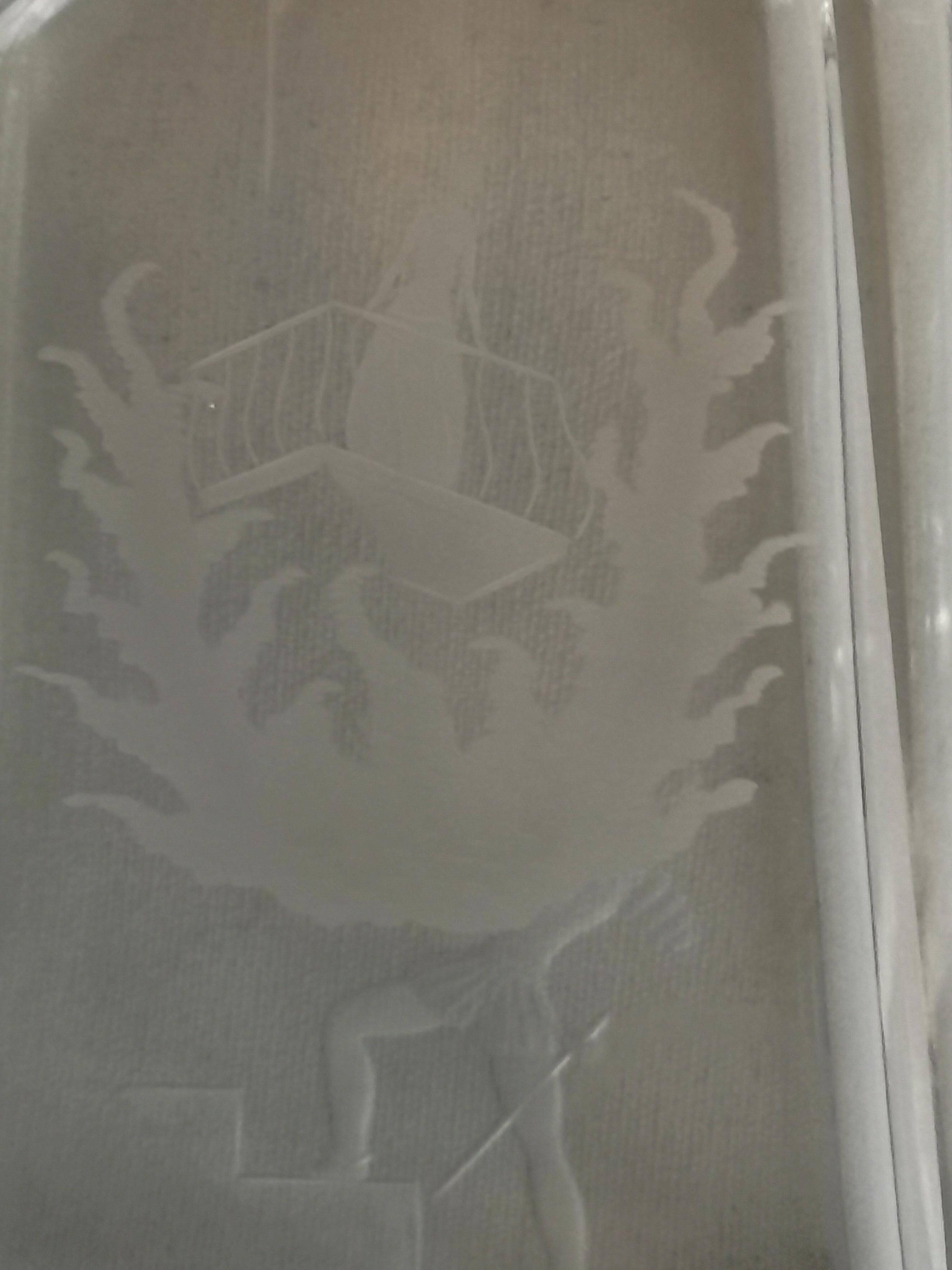 Art Deco three-piece crystal set by Elis Bergh, Kosta, Sweden, 1930s.