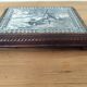 Ceramic tile trivet and wooden frame with Dutch windmill.