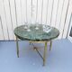 Table néoclassique marbre vert vintage