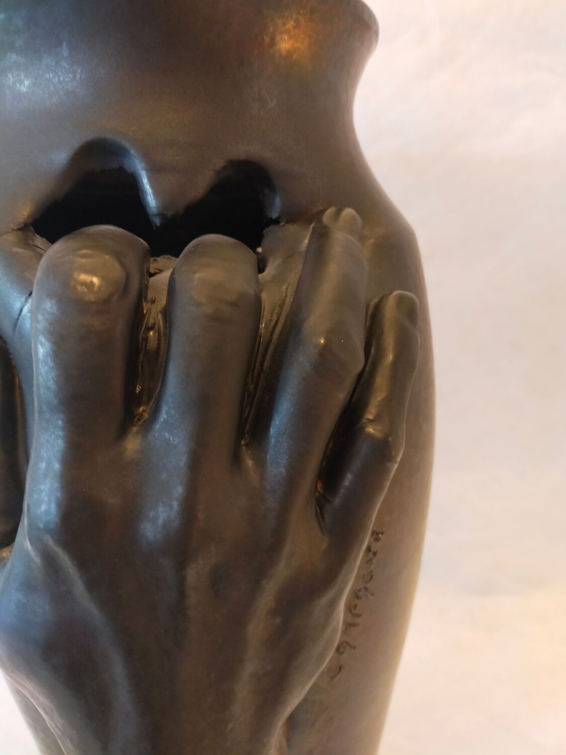 Vase en céramique, circa 50/60, signé