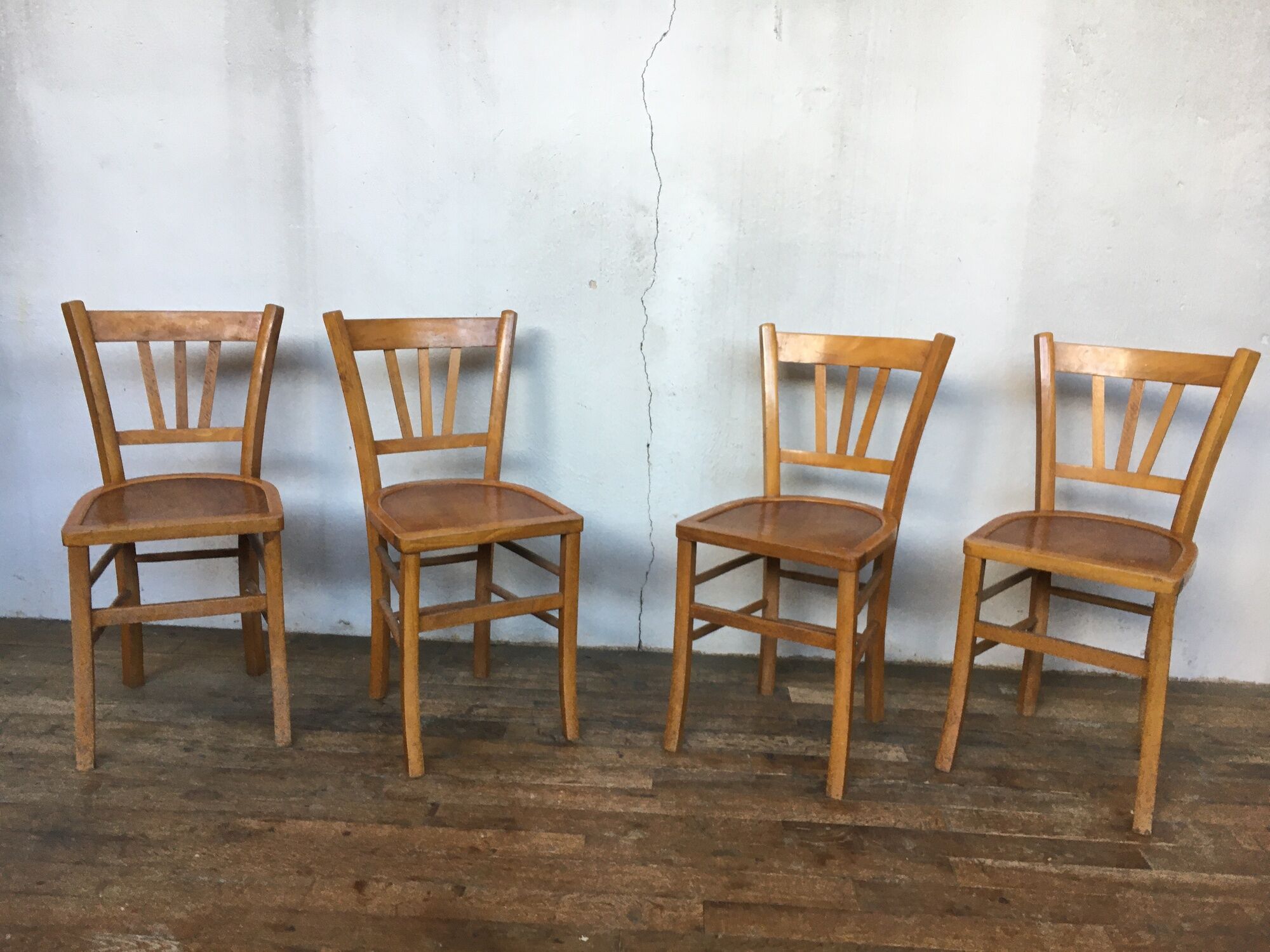 Série de 6 chaises bistrot Baumann troquet brasserie parisienne