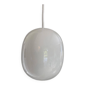 white glass egg pendant Piet Hein