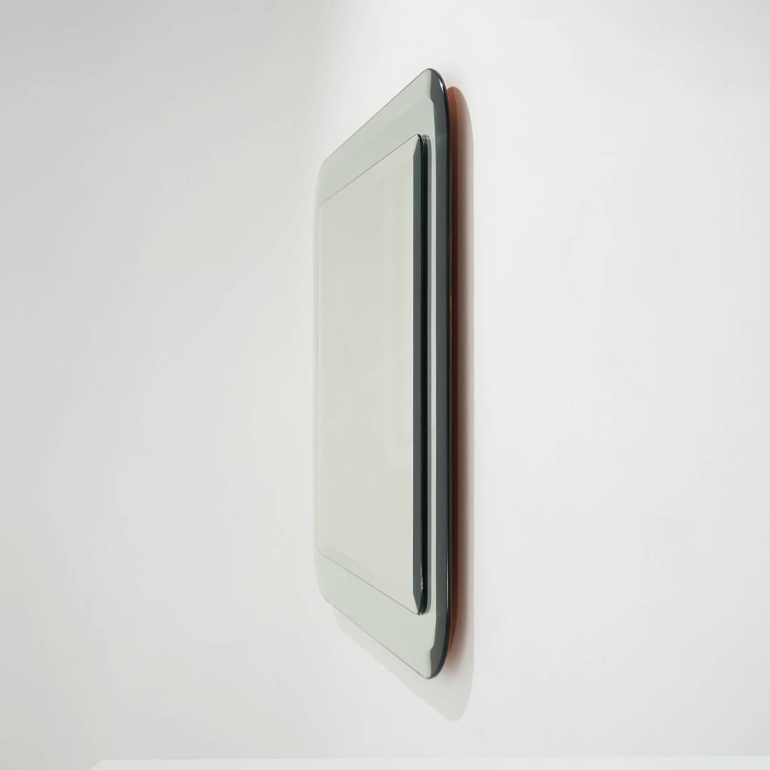 Square wall mirror with beveled edges, 1970s