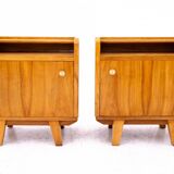 Paire de tables de chevet Art Déco, Pologne, années 1950.