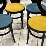 Set of 4 Baumann Bistro chairs, Mouette model, vintage 1970