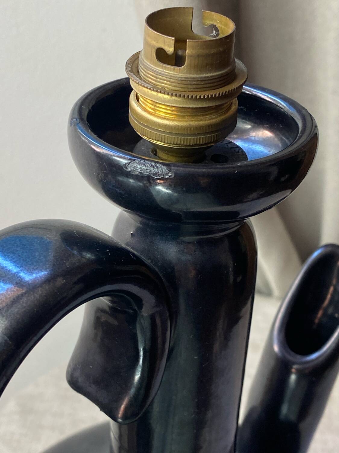 Ceramic lamp base, Sauveur Lunetta, Vallauris