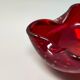 Cendrier ou vide-poches en verre de Murano Bullicante rouge des années 1960 par Fla