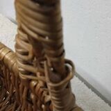 Small vintage rectangular wicker basket