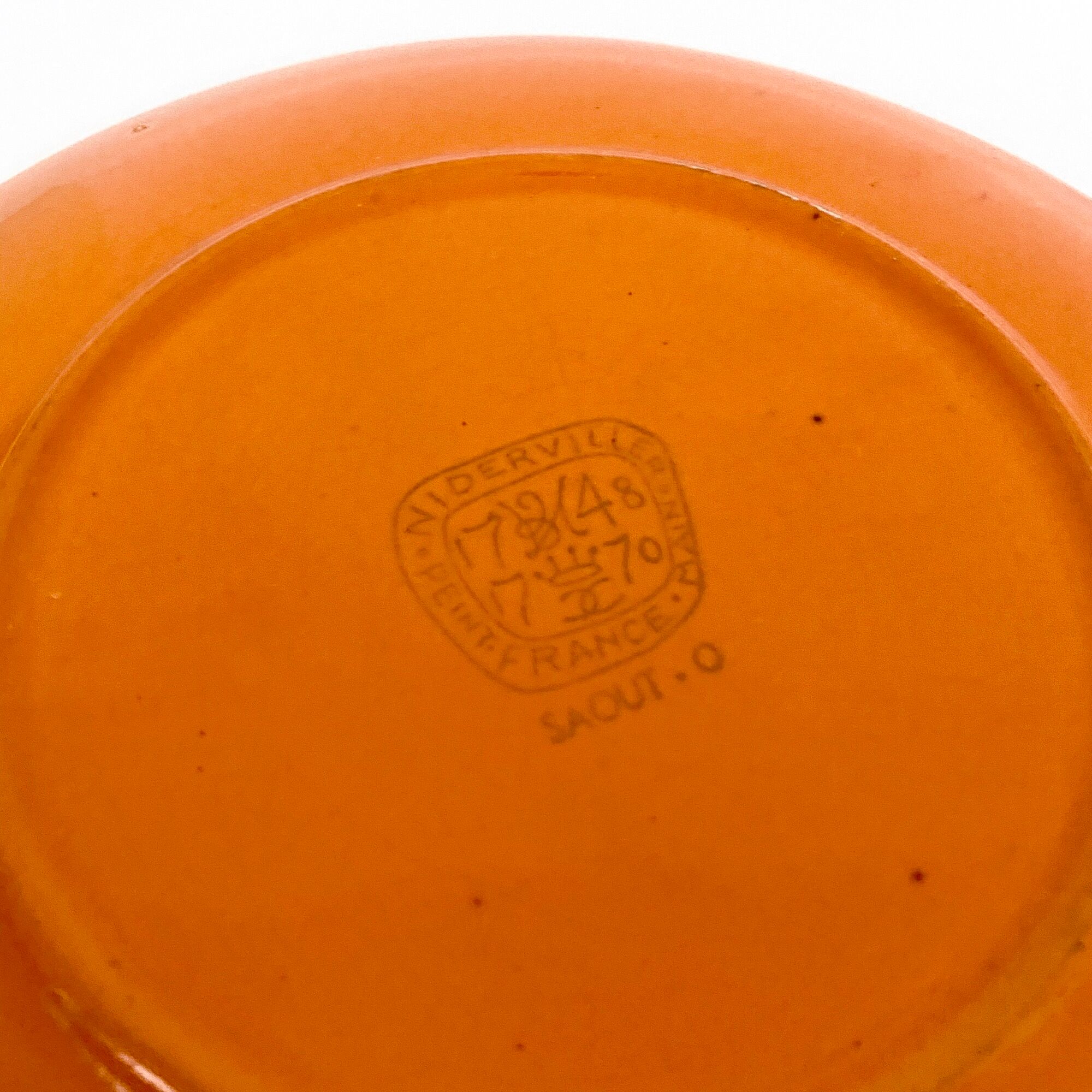 Niederviller set of vintage ceramic plates in the 70s.