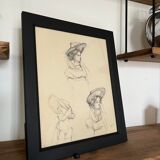 Drawing 1905 "A young Parisian milliner"