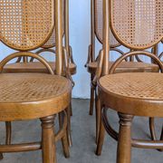 Set of 6 Mid-century Bentwood Cane Dining Chair, Thonet Style, 1970s Yugosl