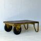 Table basse en chariot d'usine industriel vintage, 1970