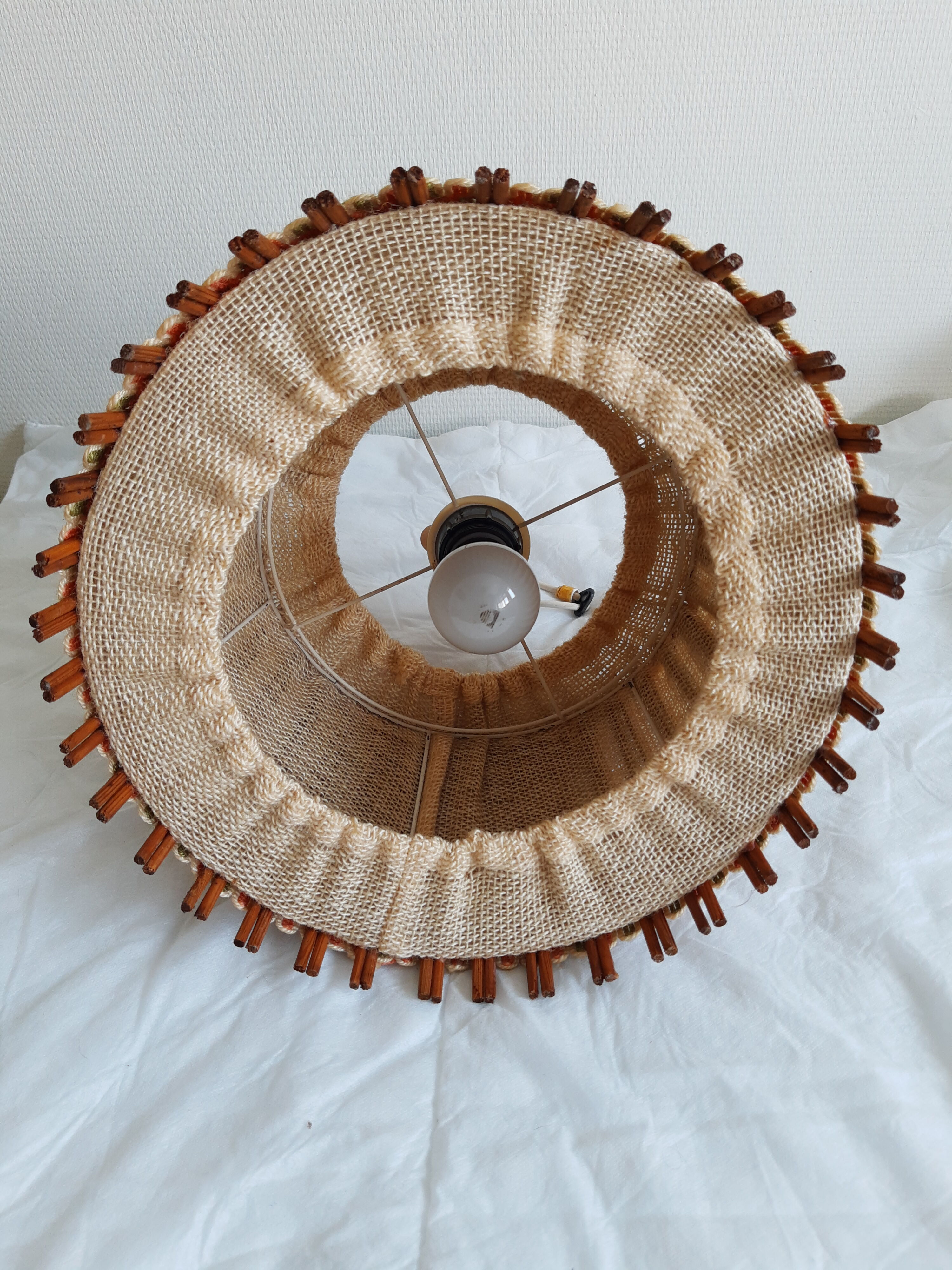 Suspension vintage bois