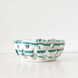Gmundner Keramik openwork ceramic fruit bowl