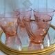 Set de 4 verres rose des années 1960