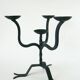 Grand bougeoir cinq feux en fer forgé, Brutaliste, 1970 - 27 X 36 cm