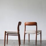 Model 75 Dining Chairs by Niels Otto Moller for J.L. Møllers, Set of 2