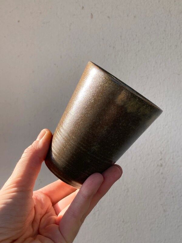 6 stoneware glasses