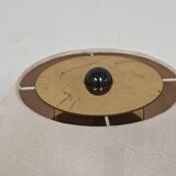 Hollywood Regency table lamp in brass and wild silk, 1970s