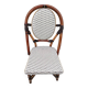 Pair of Vintage Wooden and Woven Plastic Bistro Chairs