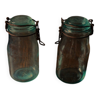 A set of 2 ideal 3/4 l glass jars