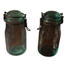 A set of 2 ideal 3/4 l glass jars