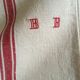 Pair of dishcloths linen monograms old
