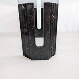 Glass & Black Marble Dining Table by Carlo Scarpa for Cattelan 1970's